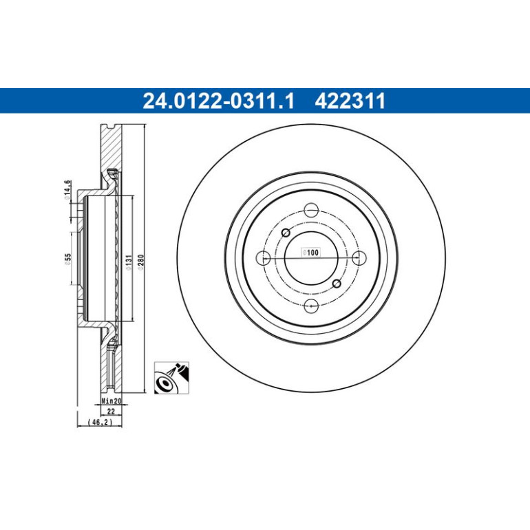Bremsscheibe 24.0122-0311.1