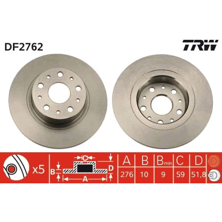 Bremsscheibe DF2762 Bremsscheibe DF2762