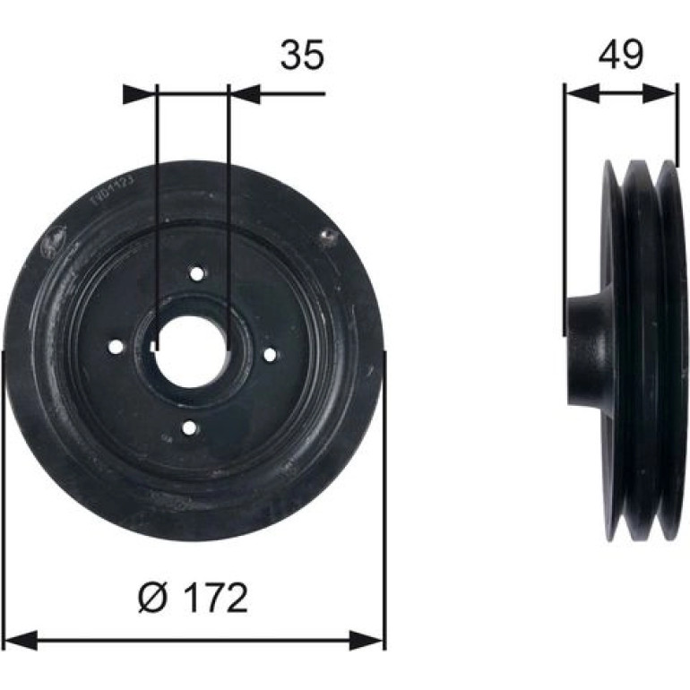 Riemenscheibe, Kurbelwelle TVD1123 Riemenscheibe, Kurbelwelle TVD1123