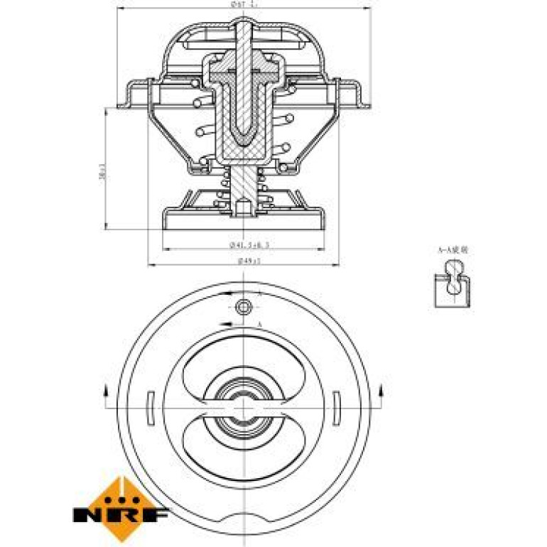 Thermostat, Kühlmittel 725074 Thermostat, Kühlmittel 725074