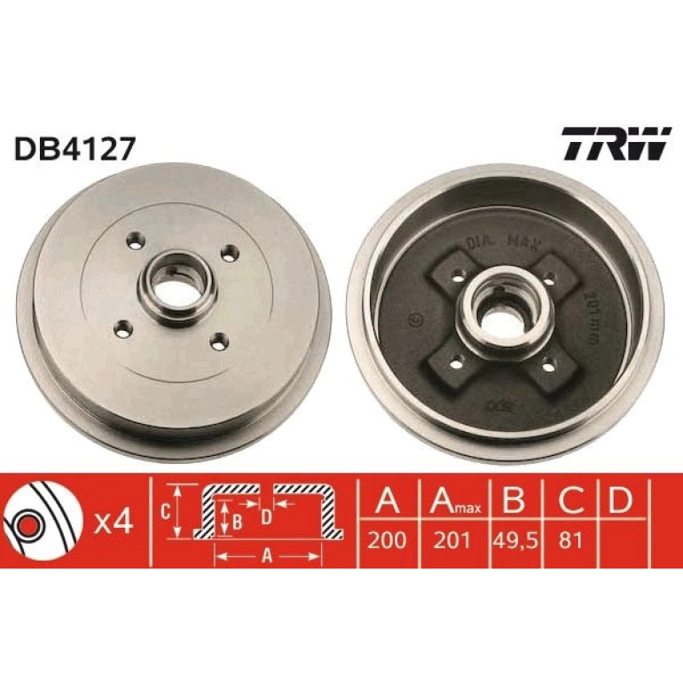 Bremstrommel DB4127