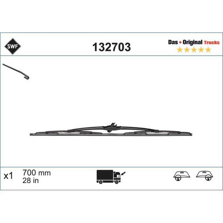 SWF Original 132703 Scheibenwischer 700 mm, Standard, 28 Zoll SWF Original 132703 Scheibenwischer 700 mm, Standard, 28 Zoll