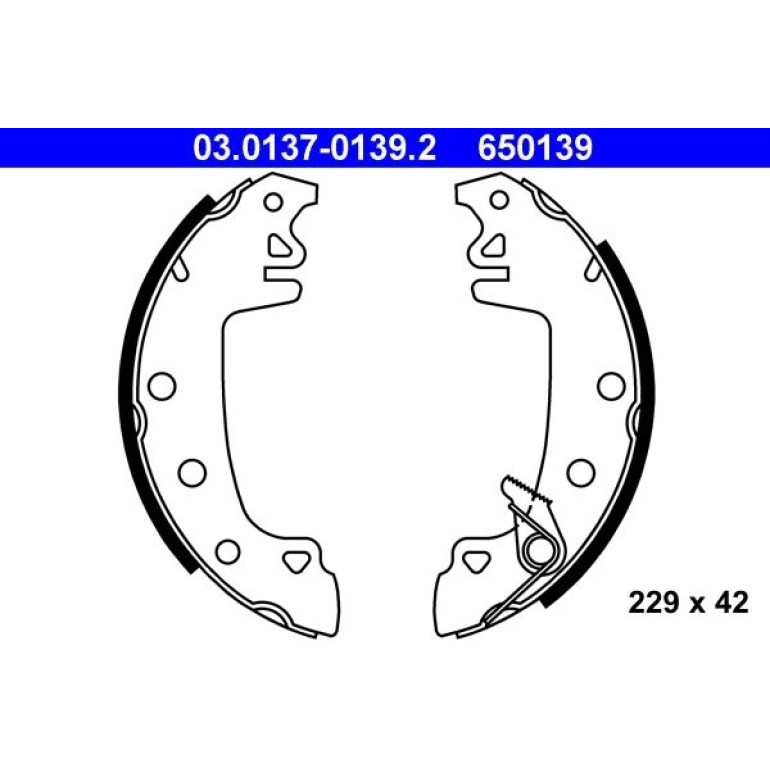 Bremsbackensatz 03.0137-0139.2 Bremsbackensatz 03.0137-0139.2