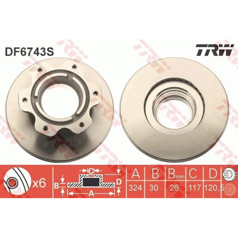 Bremsscheibe DF6743S Bremsscheibe DF6743S