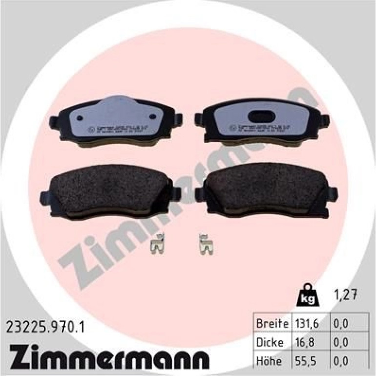 Bremsbelagsatz, Scheibenbremse 23225.970.1 Bremsbelagsatz, Scheibenbremse 23225.970.1