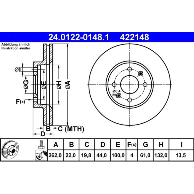 Bremsscheibe 24.0122-0148.1