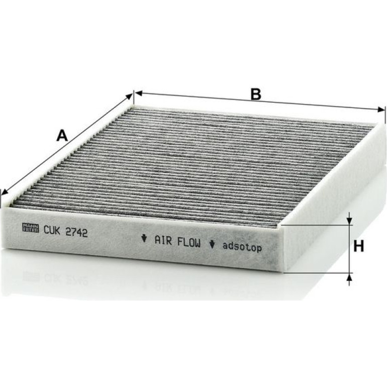 MANN-FILTER CUK 2742 Innenraumfilter, Aktivkohlefilter MANN-FILTER CUK 2742 Innenraumfilter, Aktivkohlefilter