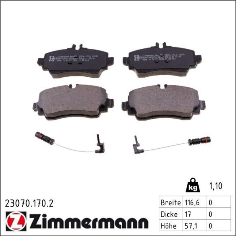 Bremsbelagsatz, Scheibenbremse 23070.170.2 Bremsbelagsatz, Scheibenbremse 23070.170.2