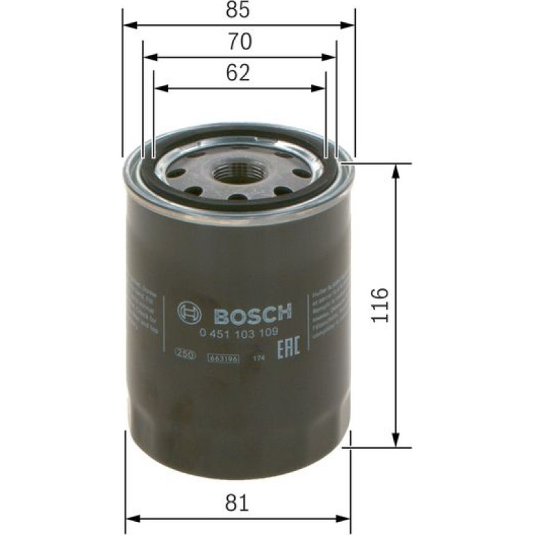 BOSCH 0 451 103 109 Ölfilter BOSCH 0 451 103 109 Ölfilter