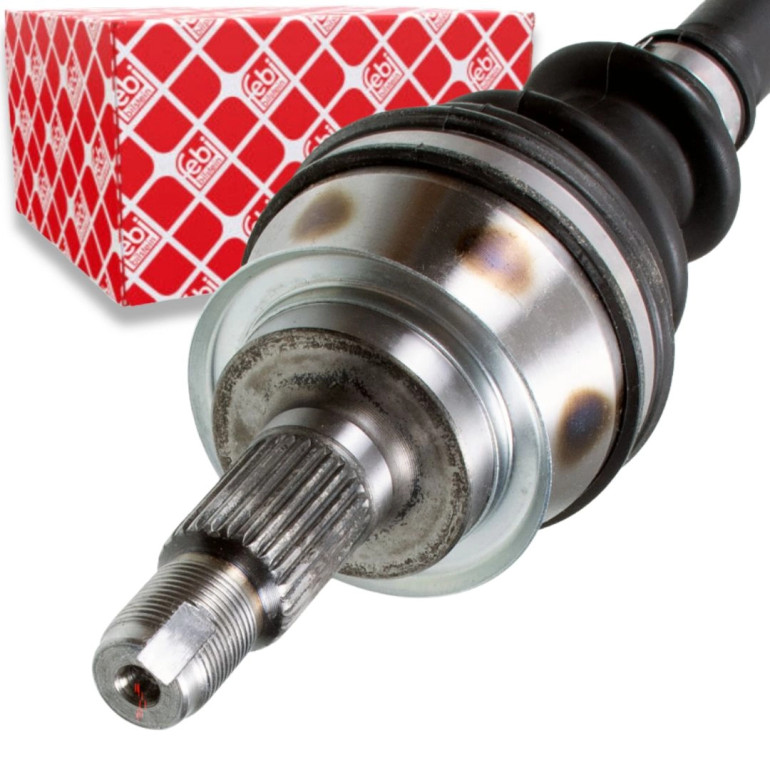 FEBI BILSTEIN 182443 Antriebswelle Vorderachse links, mit Mutter FEBI BILSTEIN 182443 Antriebswelle Vorderachse links, mit Mutter