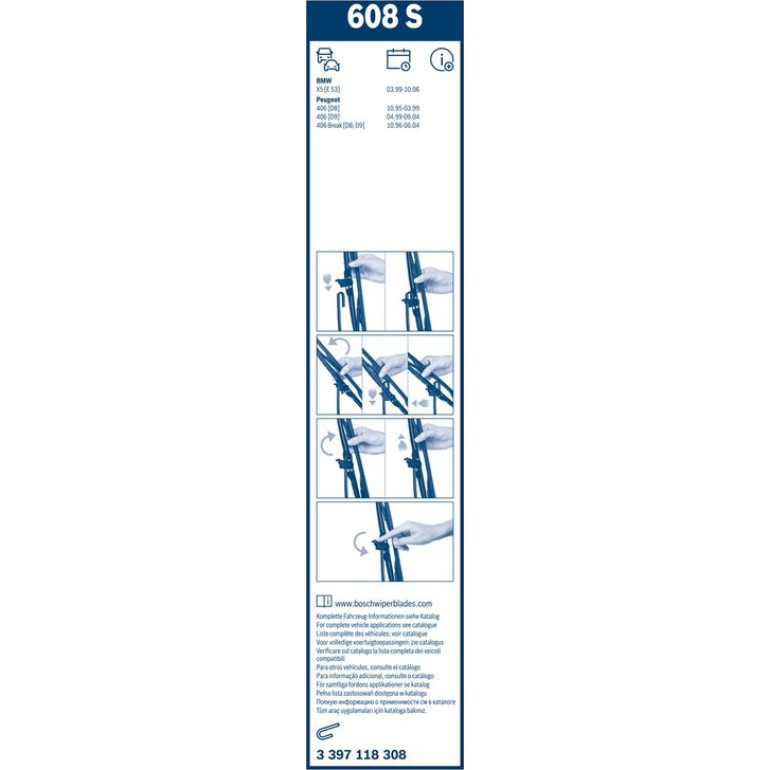 BOSCH 540 S Scheibenwischer Twin 3 397 118 308 BOSCH 540 S Scheibenwischer Twin 3 397 118 308