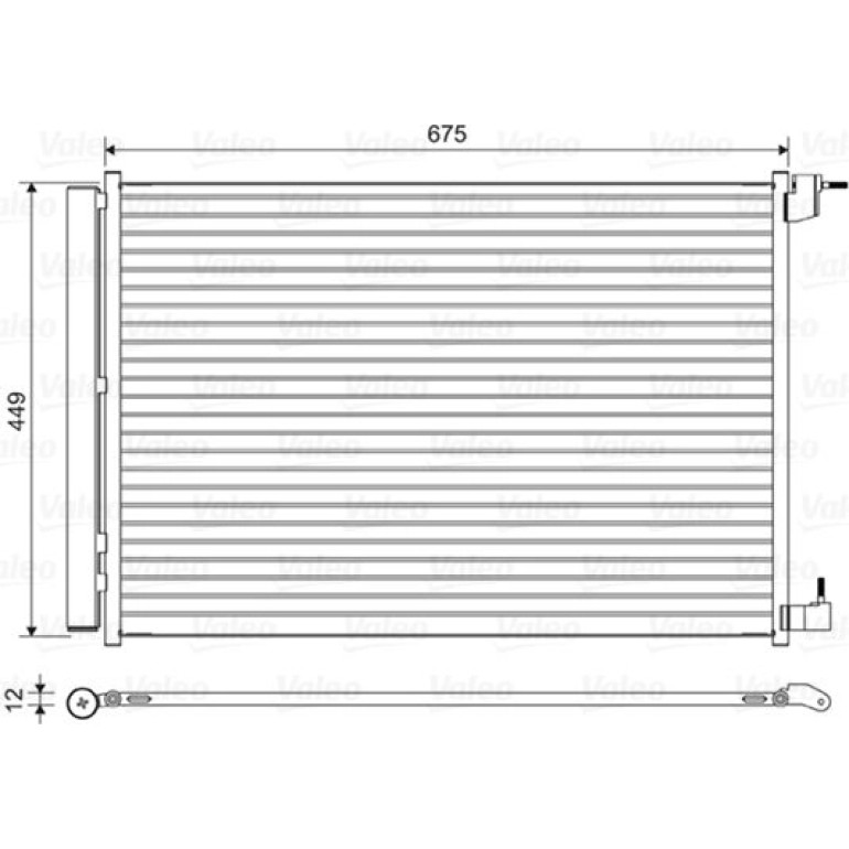 VALEO 814468 Klimakondensator mit Trockner, Aluminium, 449mm VALEO 814468 Klimakondensator mit Trockner, Aluminium, 449mm