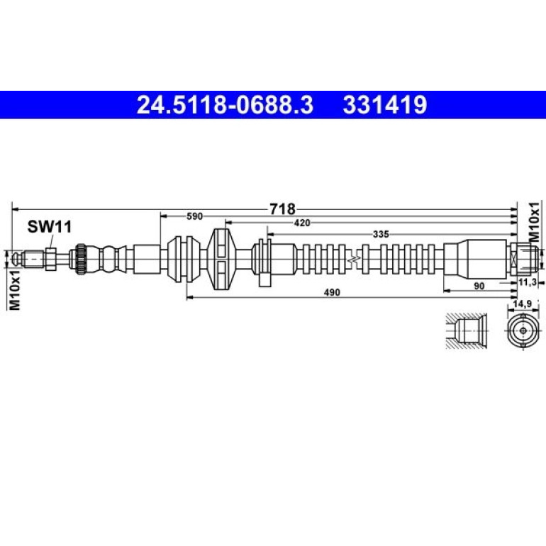 Bremsschlauch 24.5118-0688.3 Bremsschlauch 24.5118-0688.3