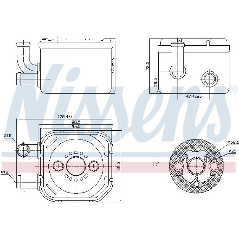 Ölkühler, Motoröl 90654 Ölkühler, Motoröl 90654