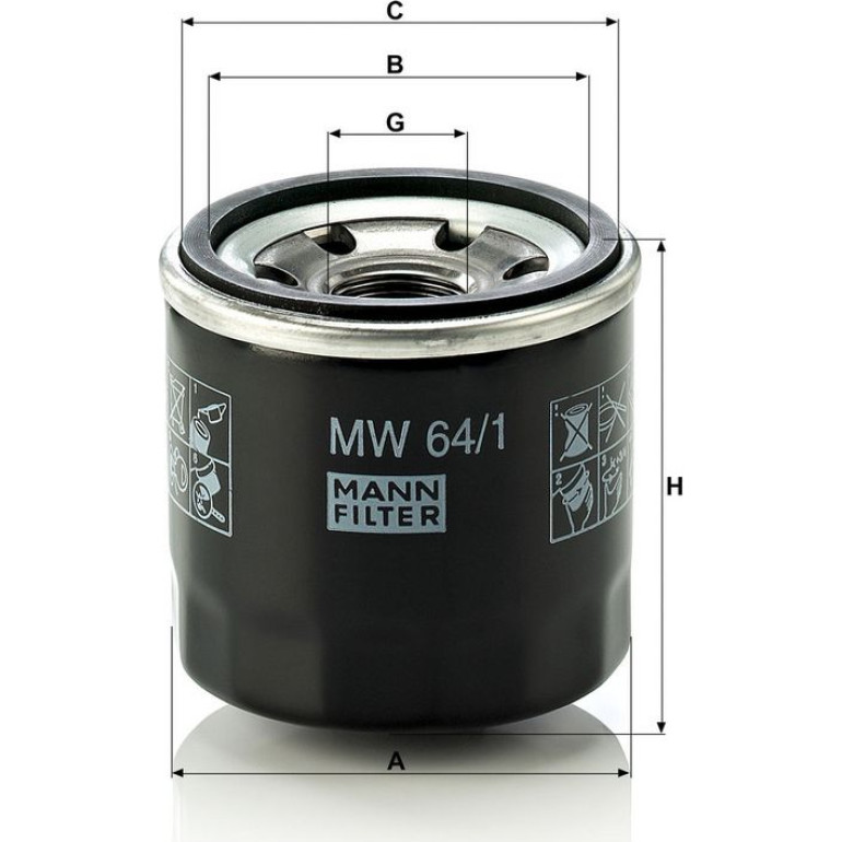 Ölfilter MW 64/1