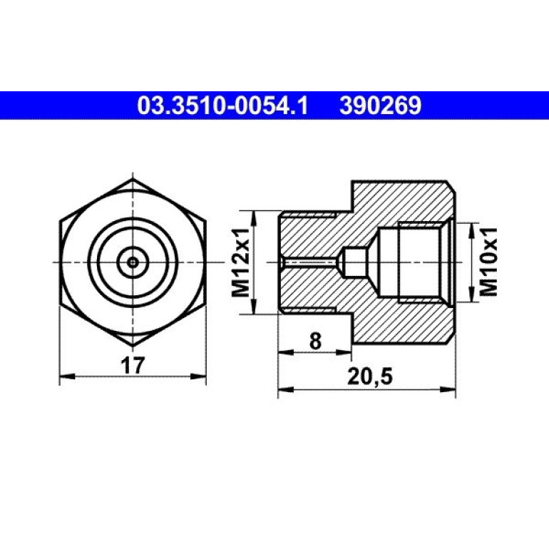 Adapter, Bremsleitung 03.3510-0054.1 Adapter, Bremsleitung 03.3510-0054.1