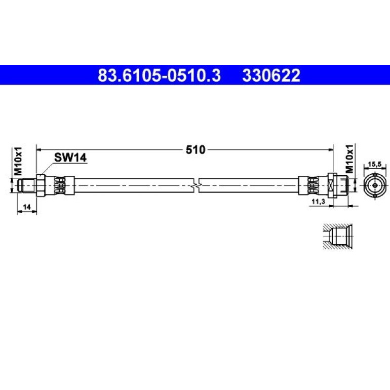 Bremsschlauch 83.6105-0510.3 Bremsschlauch 83.6105-0510.3