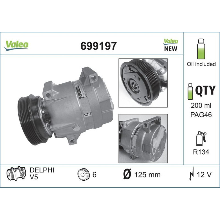 Kompressor, Klimaanlage 699197 Kompressor, Klimaanlage 699197