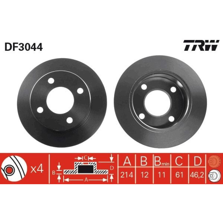 Bremsscheibe DF3044