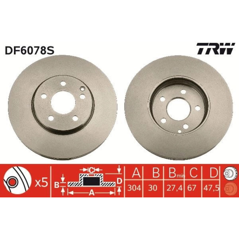 Bremsscheibe DF6078S Bremsscheibe DF6078S