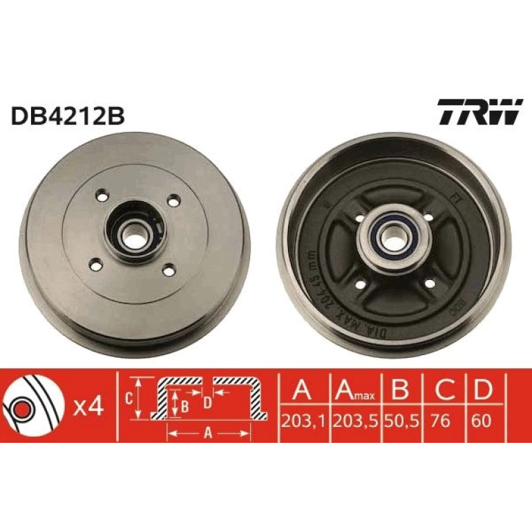 Bremstrommel DB4212B