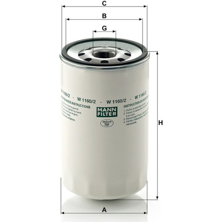 Ölfilter W 1160/2 Ölfilter W 1160/2