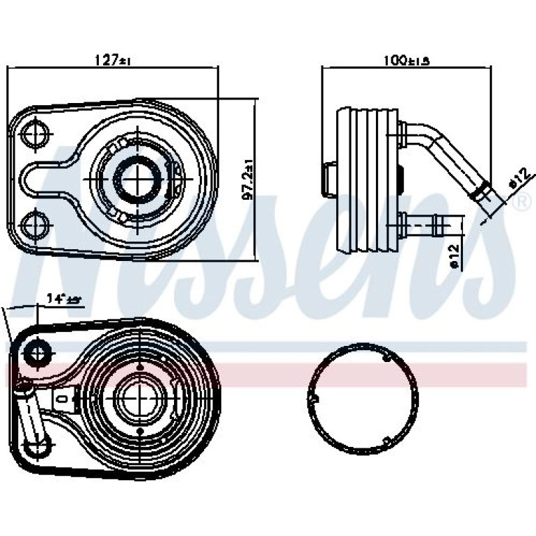 Ölkühler, Motoröl 91163 Ölkühler, Motoröl 91163