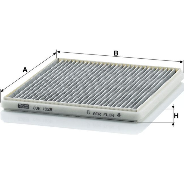 MANN-FILTER CUK 1828 Innenraumfilter, Aktivkohlefilter