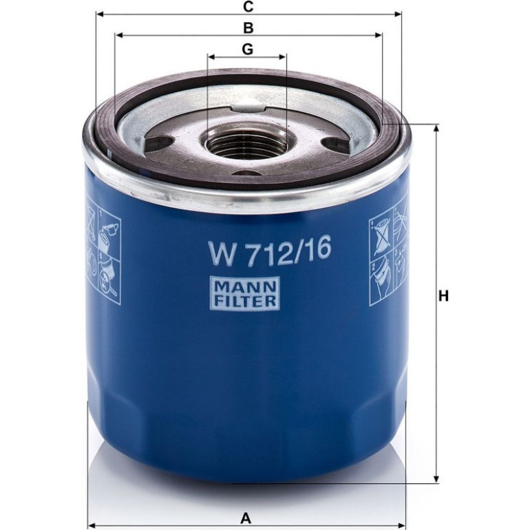 Ölfilter W 712/16 Ölfilter W 712/16