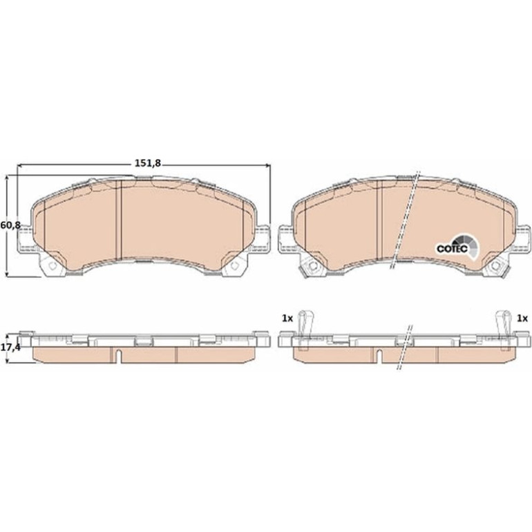 Bremsbelagsatz, Scheibenbremse GDB3545 Bremsbelagsatz, Scheibenbremse GDB3545