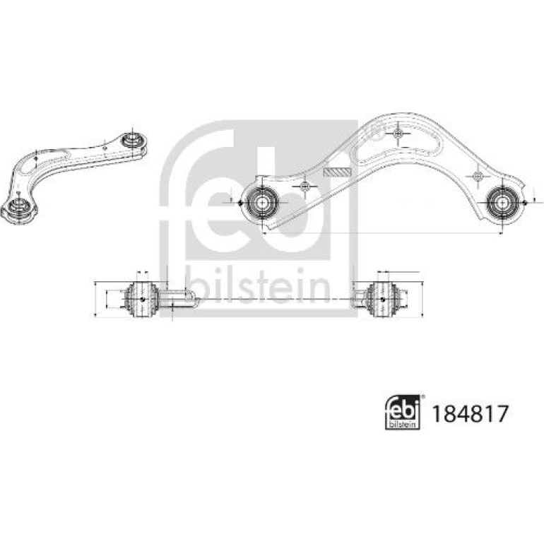 FEBI BILSTEIN 184817 Querlenker, Lenker, Radaufhängung FEBI BILSTEIN 184817 Querlenker, Lenker, Radaufhängung