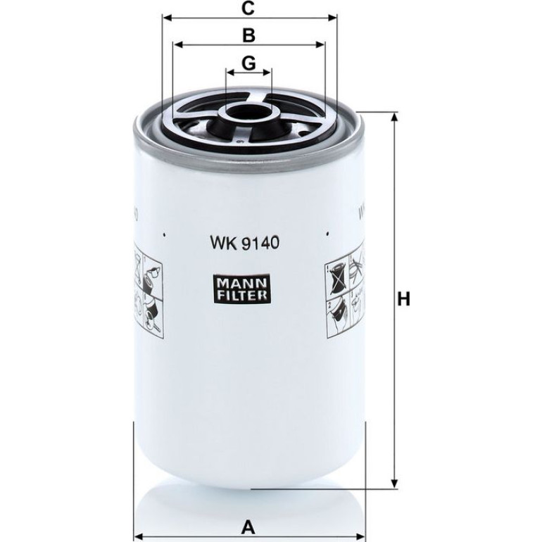 Kraftstofffilter WK 9140 Kraftstofffilter WK 9140