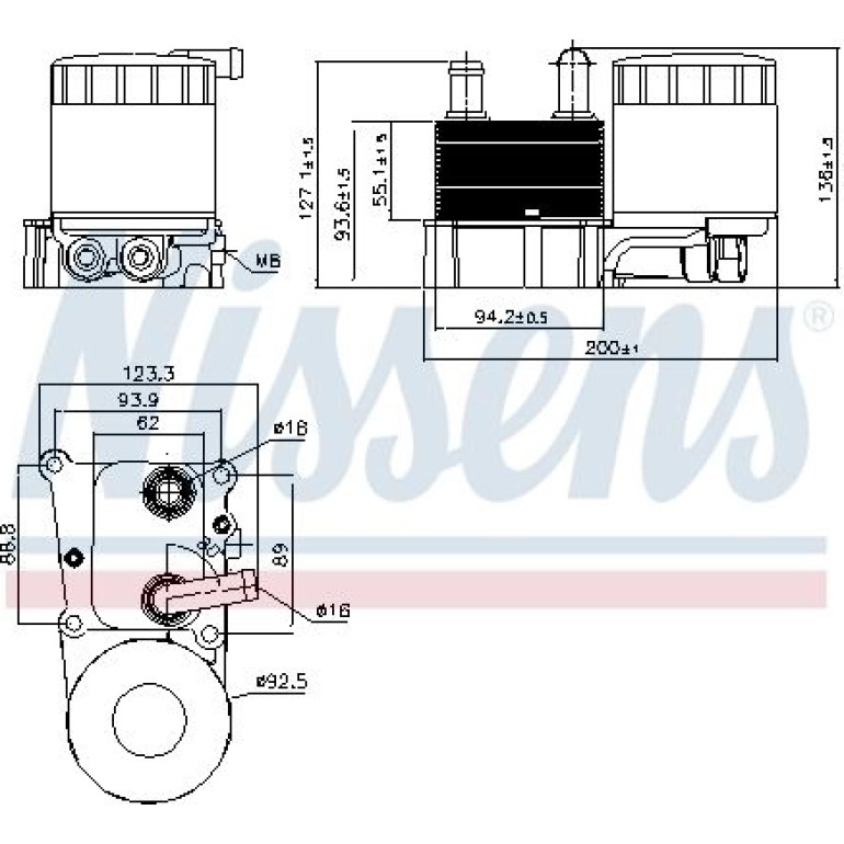 Ölkühler, Motoröl 90696 Ölkühler, Motoröl 90696