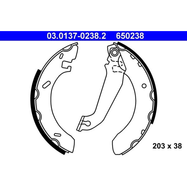 Bremsbackensatz 03.0137-0238.2 Bremsbackensatz 03.0137-0238.2