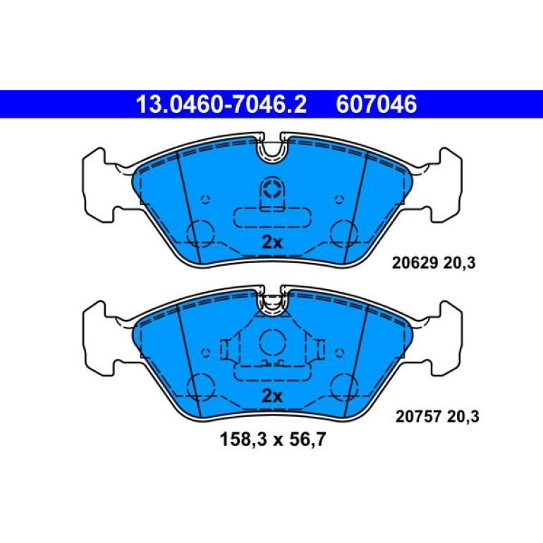 Bremsbelagsatz, Scheibenbremse 13.0460-7046.2 Bremsbelagsatz, Scheibenbremse 13.0460-7046.2