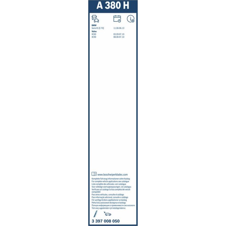BOSCH A 380 H Scheibenwischer Rear Aerotwin 3 397 008 050 BOSCH A 380 H Scheibenwischer Rear Aerotwin 3 397 008 050
