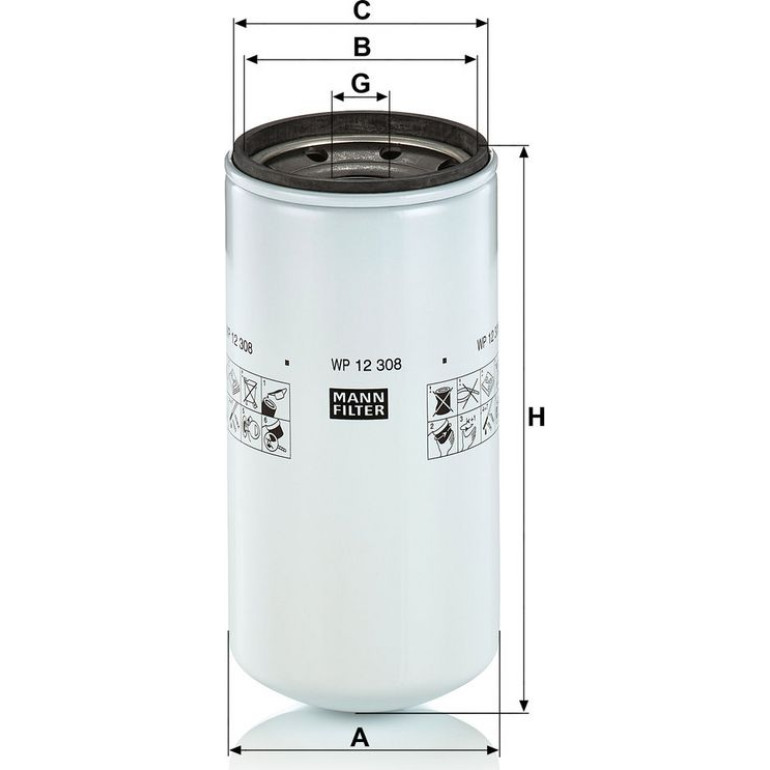 Ölfilter WP 12 308 Ölfilter WP 12 308