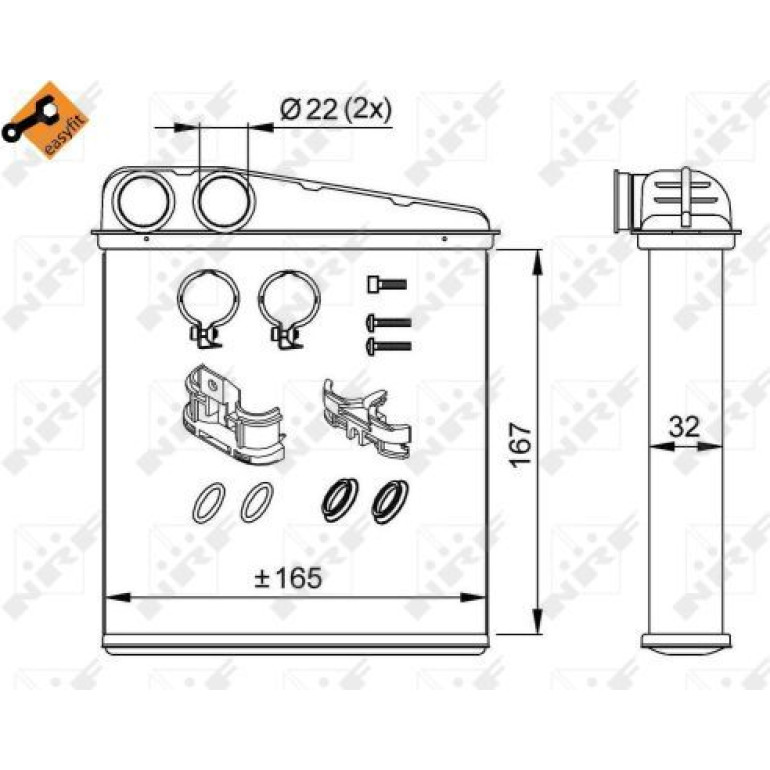 Wärmetauscher, Innenraumheizung 58211 Wärmetauscher, Innenraumheizung 58211