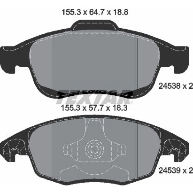 Bremsbelagsatz, Scheibenbremse 2453801 Bremsbelagsatz, Scheibenbremse 2453801