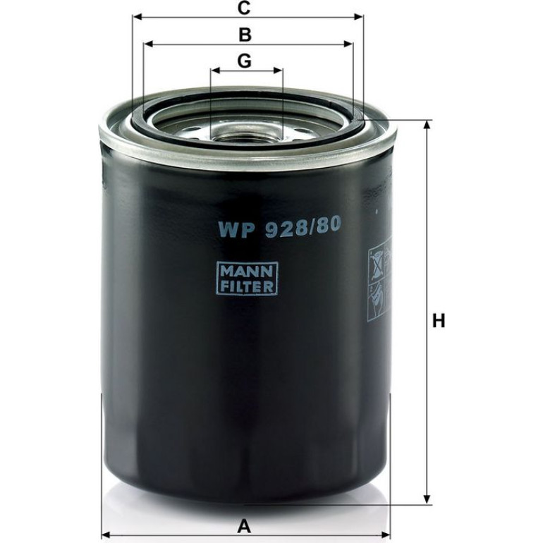 Ölfilter WP 928/80 Ölfilter WP 928/80