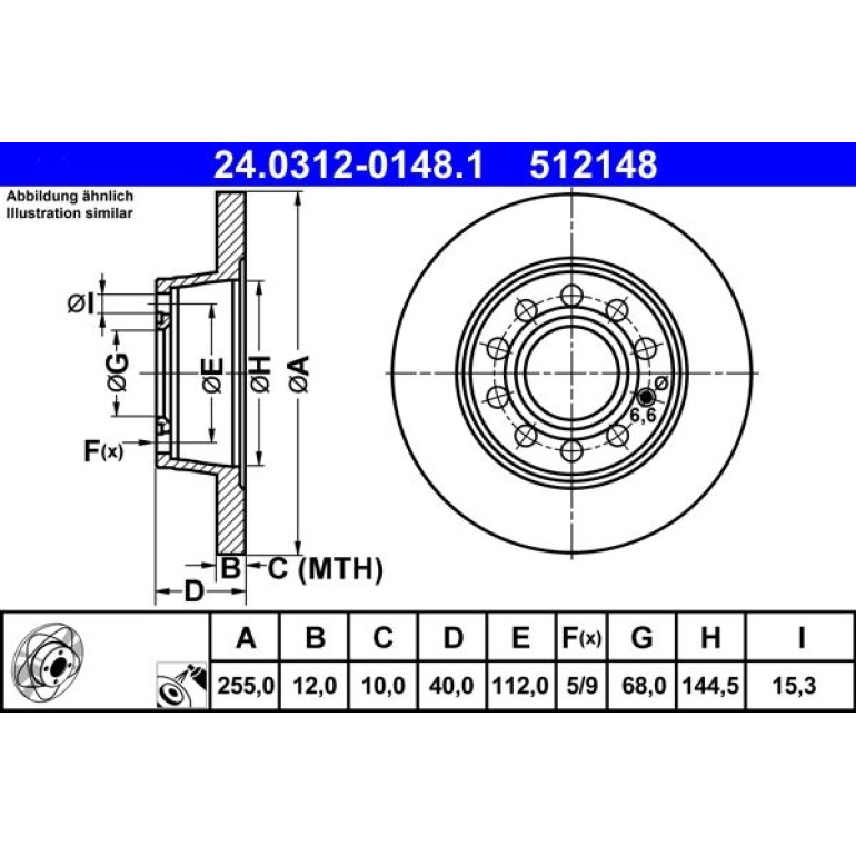 Bremsscheibe 24.0312-0148.1