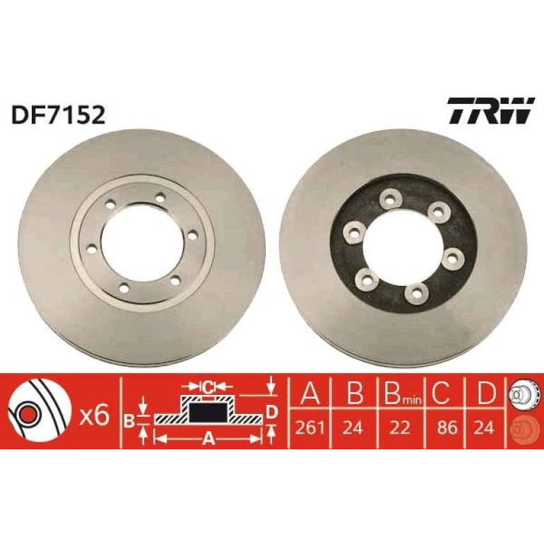 Bremsscheibe DF7152 Bremsscheibe DF7152