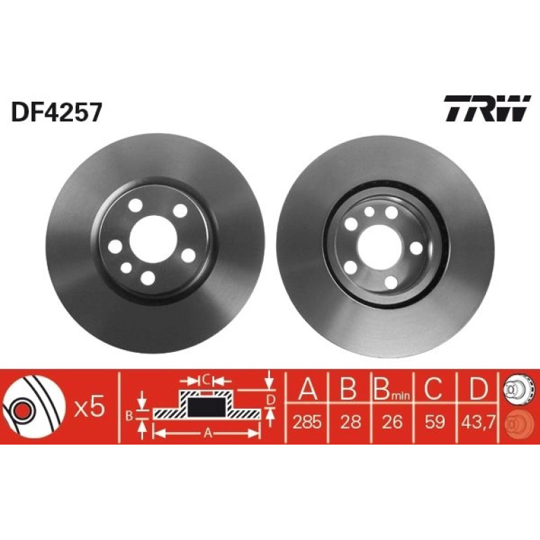 Bremsscheibe DF4257
