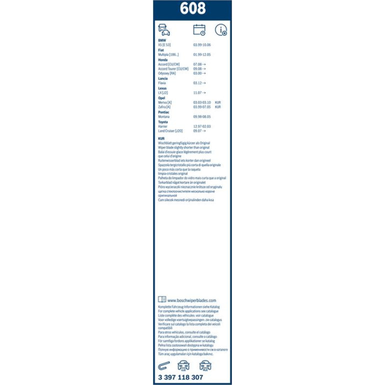 BOSCH 540 Scheibenwischer Twin 3 397 118 307