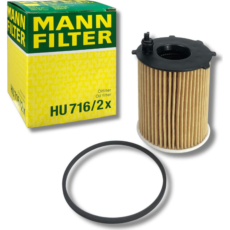 MANN-FILTER HU 716/2 x Ölfilter mit Dichtung, Filtereinsatz MANN-FILTER HU 716/2 x Ölfilter mit Dichtung, Filtereinsatz