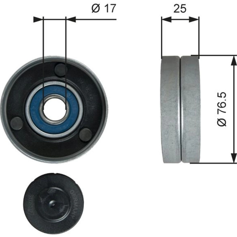 Umlenk-/Führungsrolle, Keilrippenriemen T38059 Umlenk-/Führungsrolle, Keilrippenriemen T38059