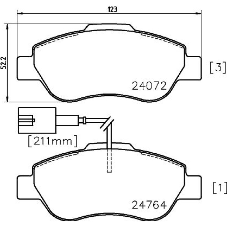 Bremsbelagsatz, Scheibenbremse 8DB 355 014-471