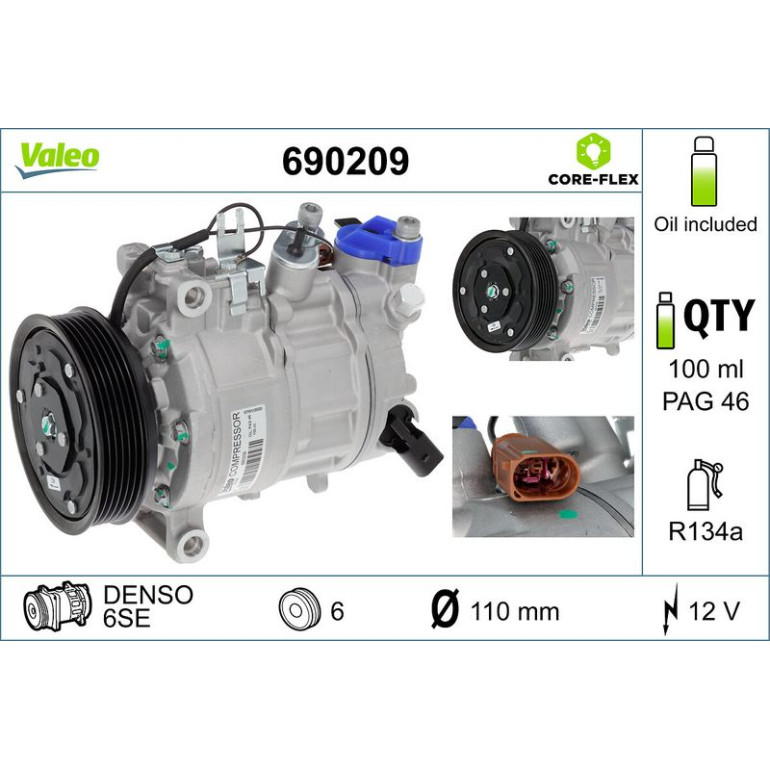 Kompressor, Klimaanlage 690209 Kompressor, Klimaanlage 690209