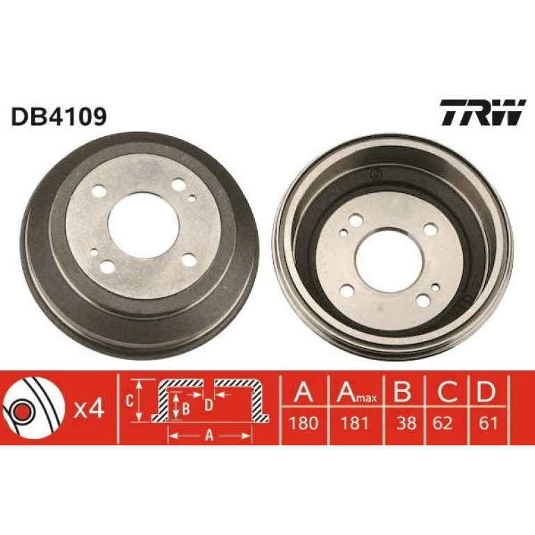 Bremstrommel DB4109 Bremstrommel DB4109