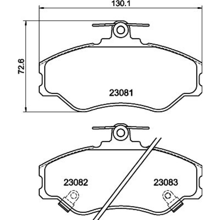 Bremsbelagsatz, Scheibenbremse 8DB 355 016-641 Bremsbelagsatz, Scheibenbremse 8DB 355 016-641